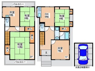 寝屋川市太秦緑が丘戸建の物件間取画像